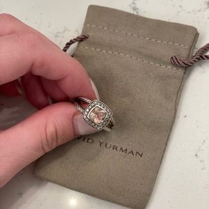David Yurman Petite Albion Ring Morganite&Diamonds